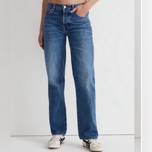 Madewell Low Slung Straight Blue Jeans